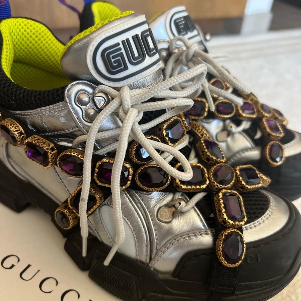 Gucci Black and Silver Sneakers - Picture 5 of 10